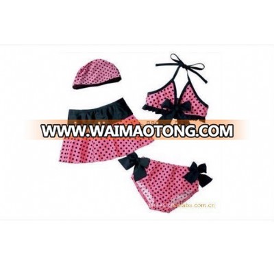 2013 New design red with black strap swimsuit