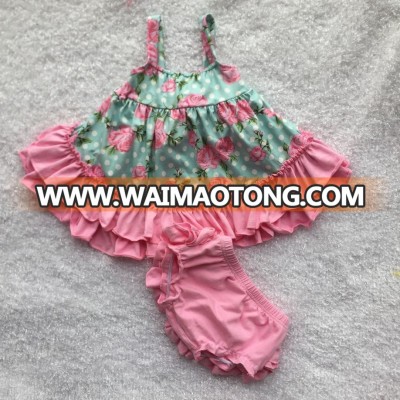 wholesale boutique outfits for girls swing top sets summer toddler clothing floral baby sets