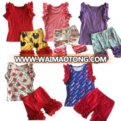 kids mermaid wholesale boutique tank tops ruffles top usa flag print set toddler outfits fireworks kids outfits